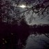 Mond über dem Weiher